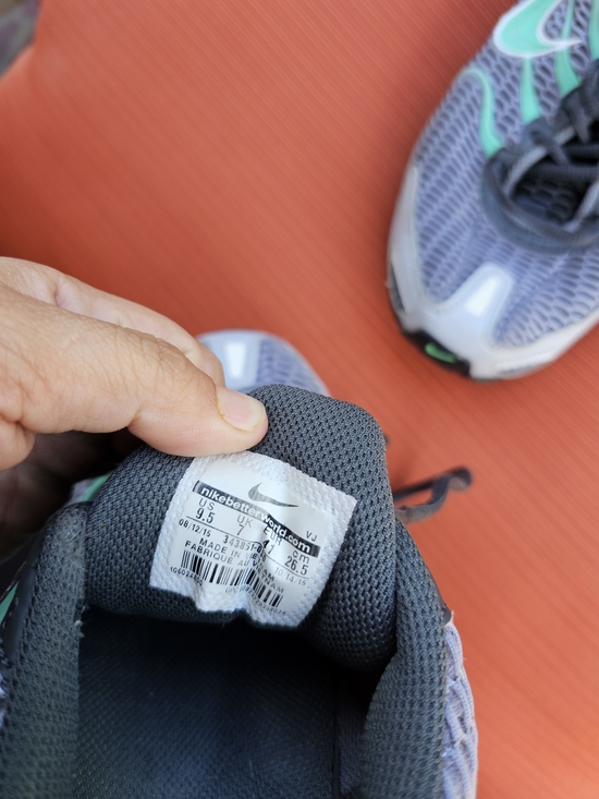 Nike Air Gray Teal Mesh Running Shoes - Picture 4 of 5